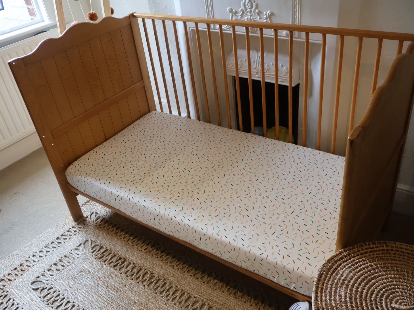 Cake Sprinkles Bamboo Cotbed Sheet